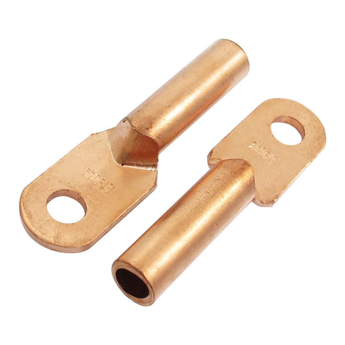 2 Pcs 10mm Wire Connecting Hole Tube Terminal Copper Cable Lug for 10mm Bolt