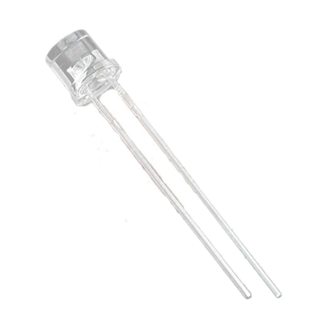 50 Pcs 2 Pin 5mm Straw Hat White Light Emitting Diodes LED