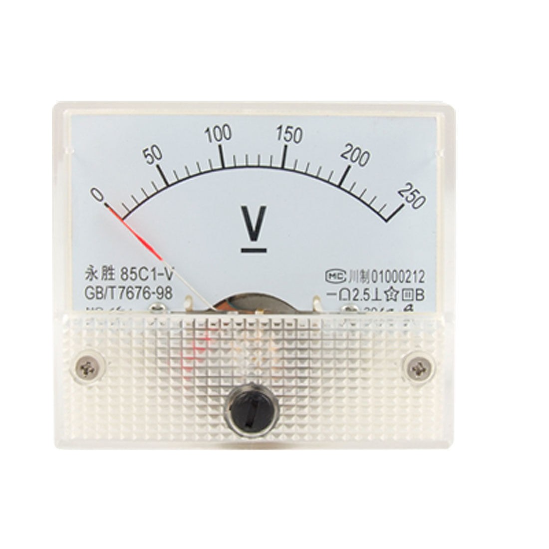85C1 Rectangle Analog Volt Panel Meter Gauge DC 0-250V
