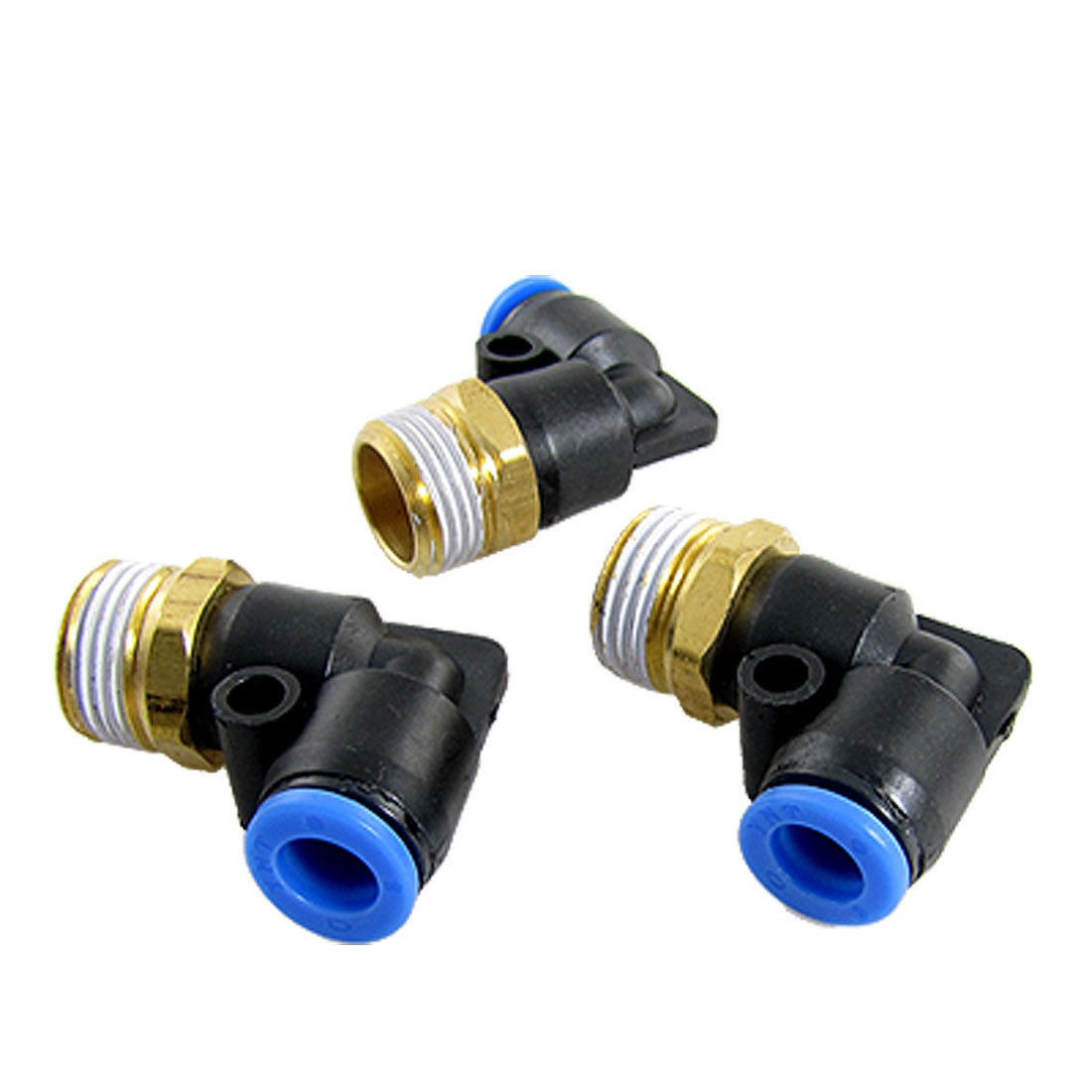3 Pcs Thread to 8mm Push in Fitting Pneumatic Connector