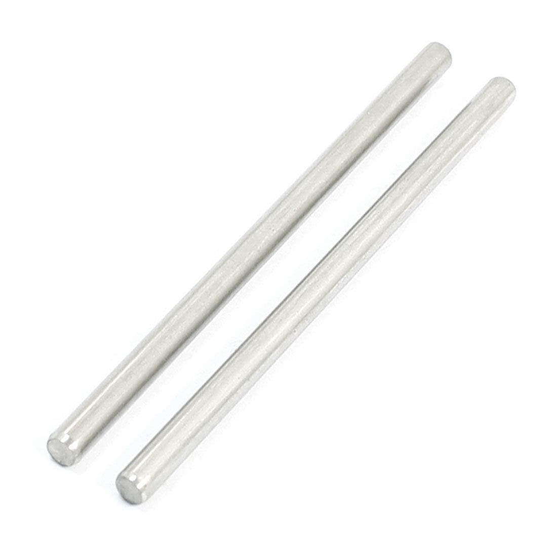 2Pcs 3mm Dia DIY Model Stainless Steel Circular Round Rod Bar 2.4" Long