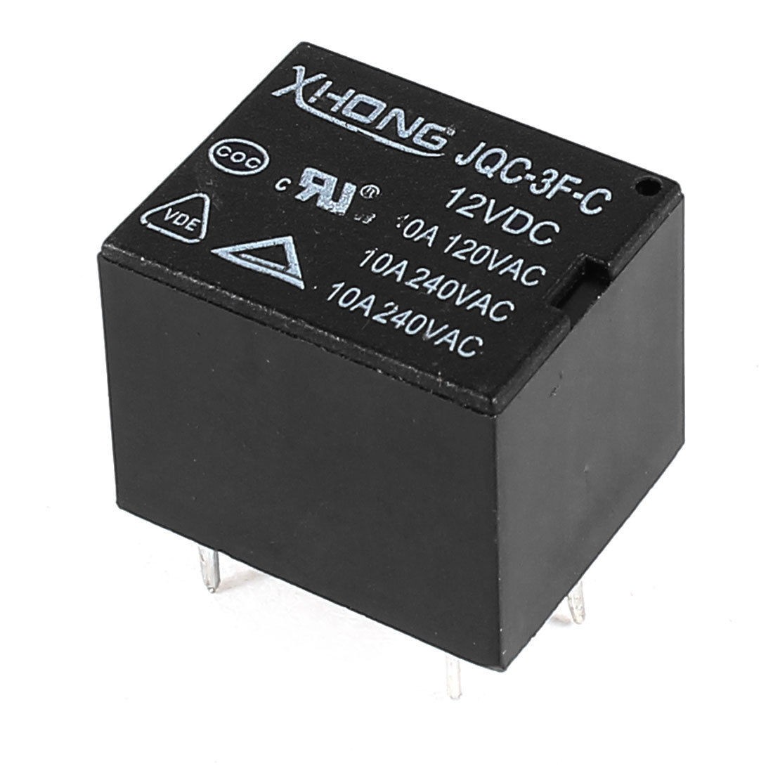 DC 12V Coil SPDT 5 Terminals Mini Power Relays PCB Type JQC-3F-C