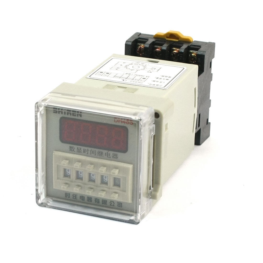 AC/DC 12V 0.01s-9999h Range Digital Display Timer Time Delay Relay w Socket