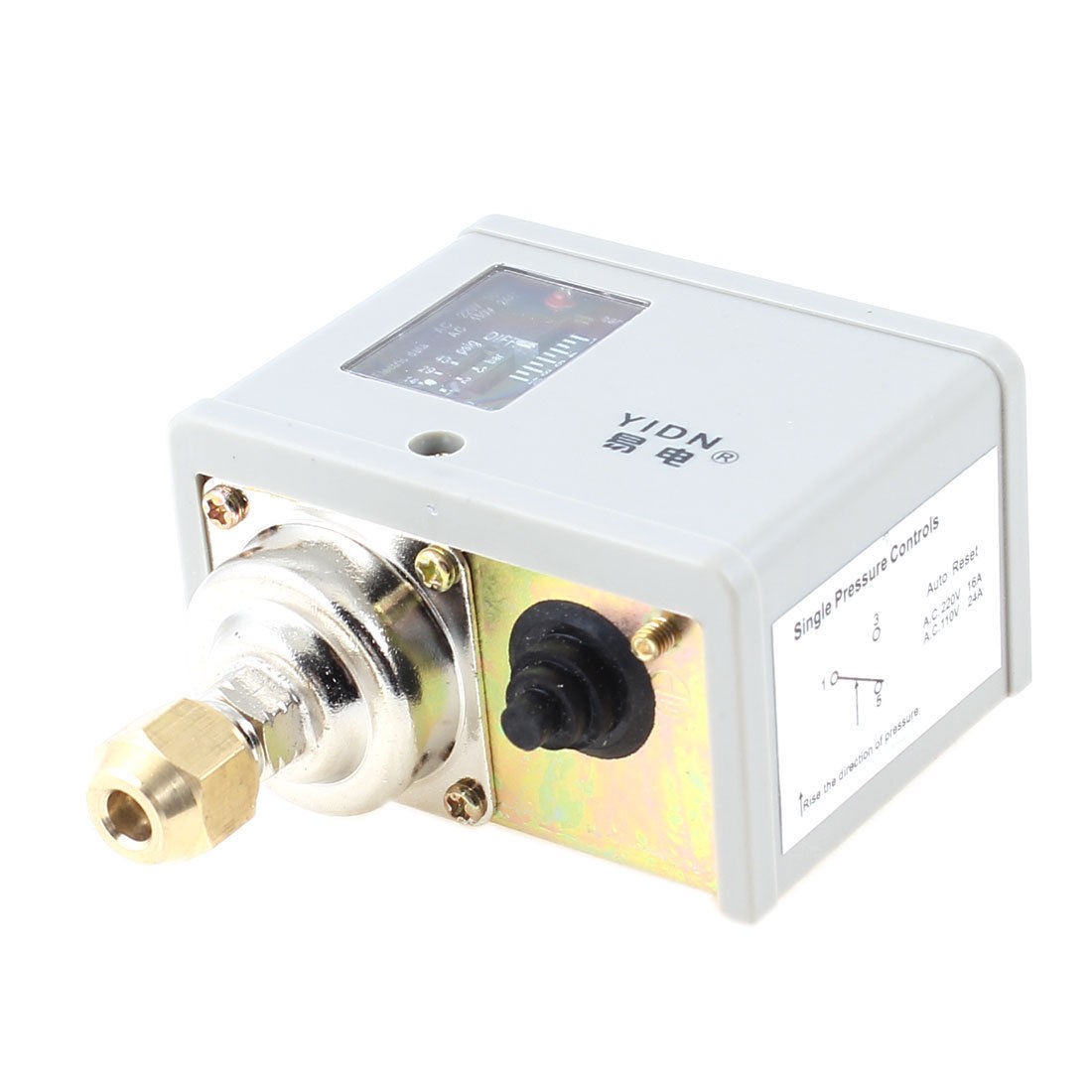 P6E 14-143 PSI 1-Port Air Compressor Pressure Switch Control Valve AC 110V 24A