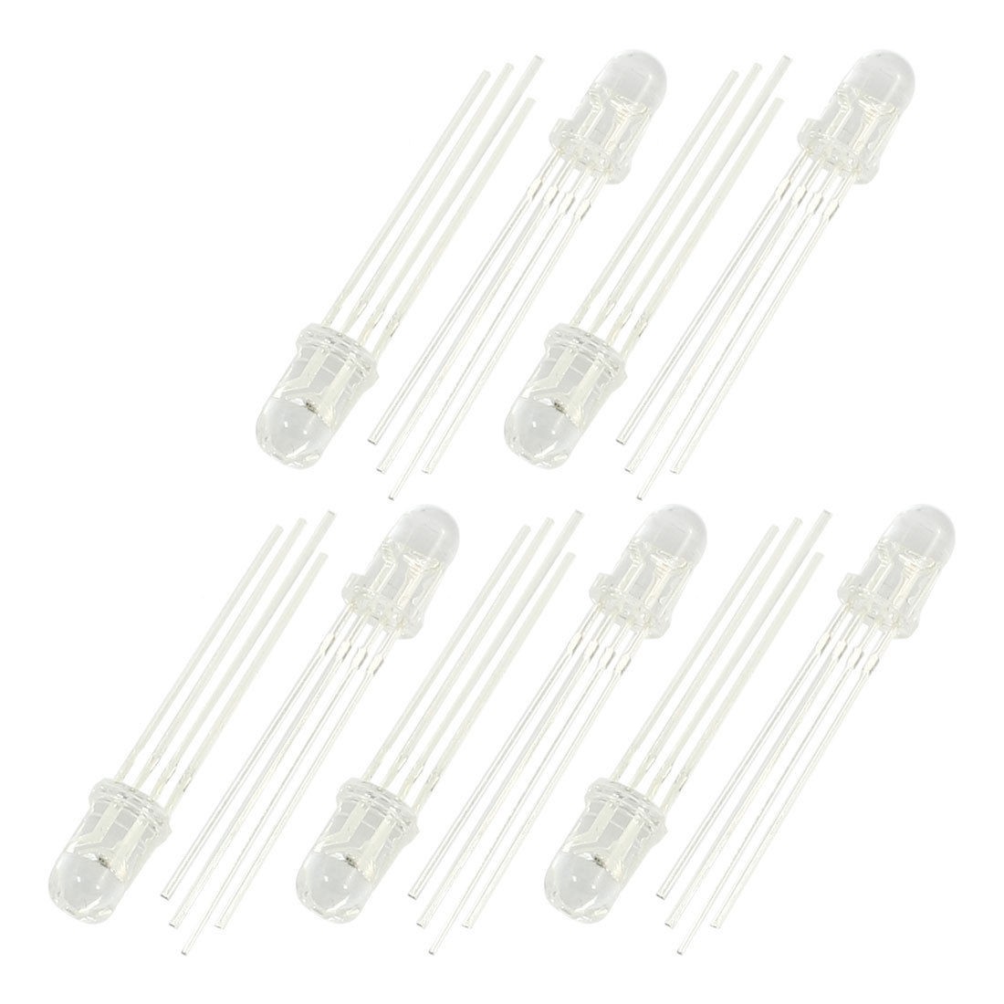 10Pcs Common Anode 4 Pin Red Green Blue LED Light Emitting Diode DC2.2-3.0V