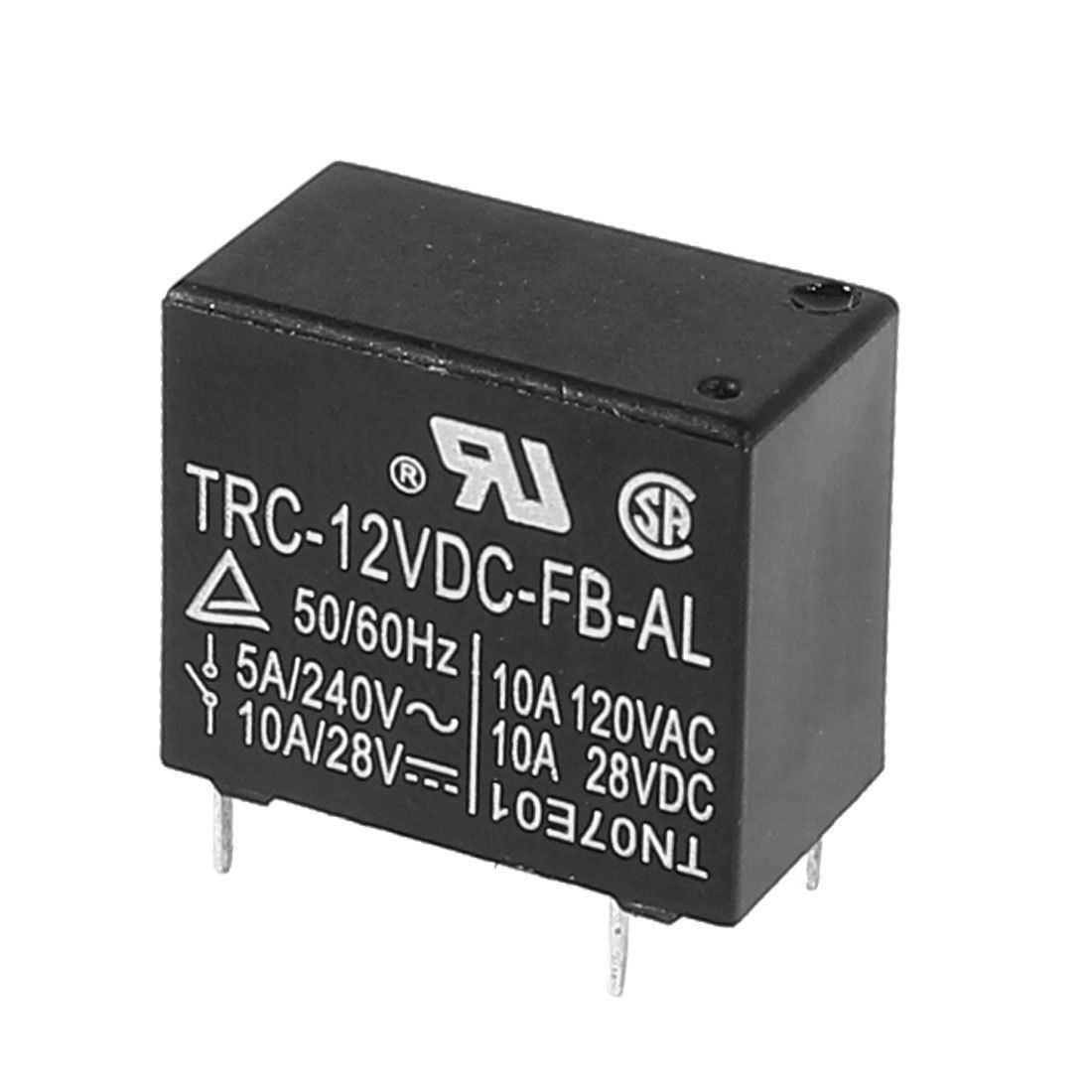 Coil DC 12V 4 Soldering Pin SPST General Purpose Power Relay TRC-12VDC-FB-A<wbr/>L