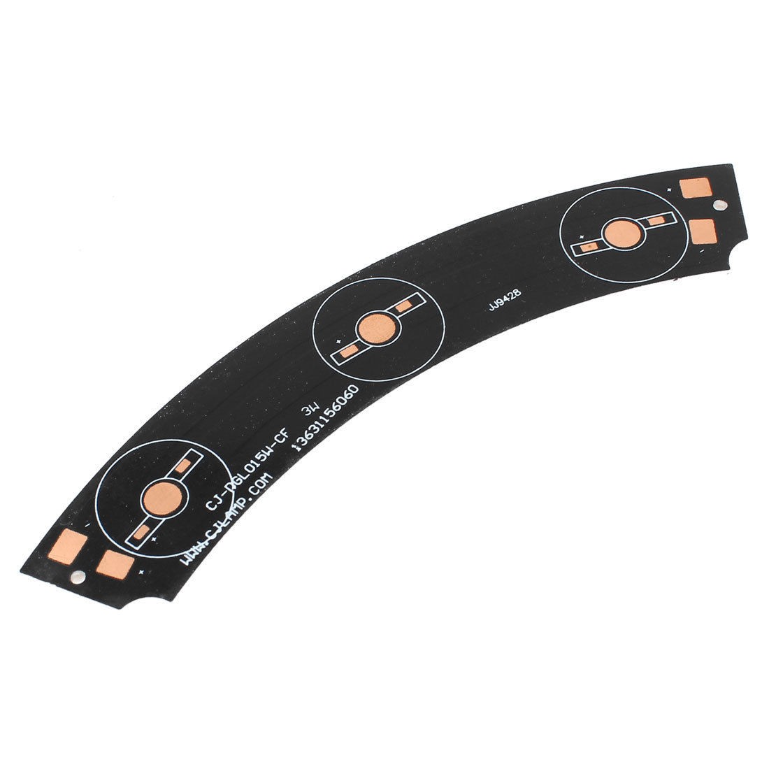 145mmx25mm Aluminum PCB Circuit Board Plate for 3 x 1W/3W/5W LEDs in Series