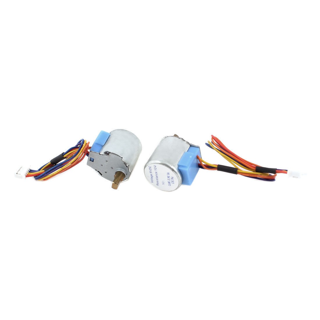 2 Pcs DC 6V 4.95x10mm Shaft 1000PRM 4-Phase 5-Wire Reducing Stepper Motor