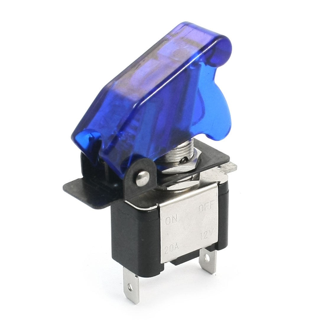 DC12V 20A Blue Light Waterproof Cap SPST On/Off Toggle Switch for Car Auto