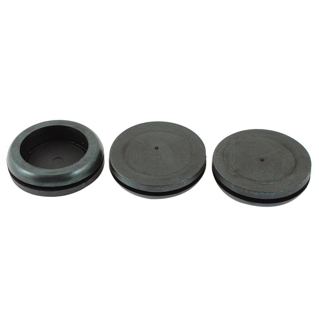 3 Pcs Black Rubber 35mm Slotting Diameter Sealed Sealing Cap for Bottle