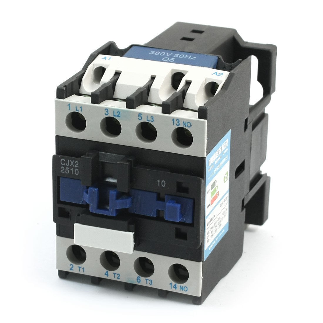 CJX2-2510 35mm DIN Rail Mount 3 Phase AC Contactor 380V Coil 40A