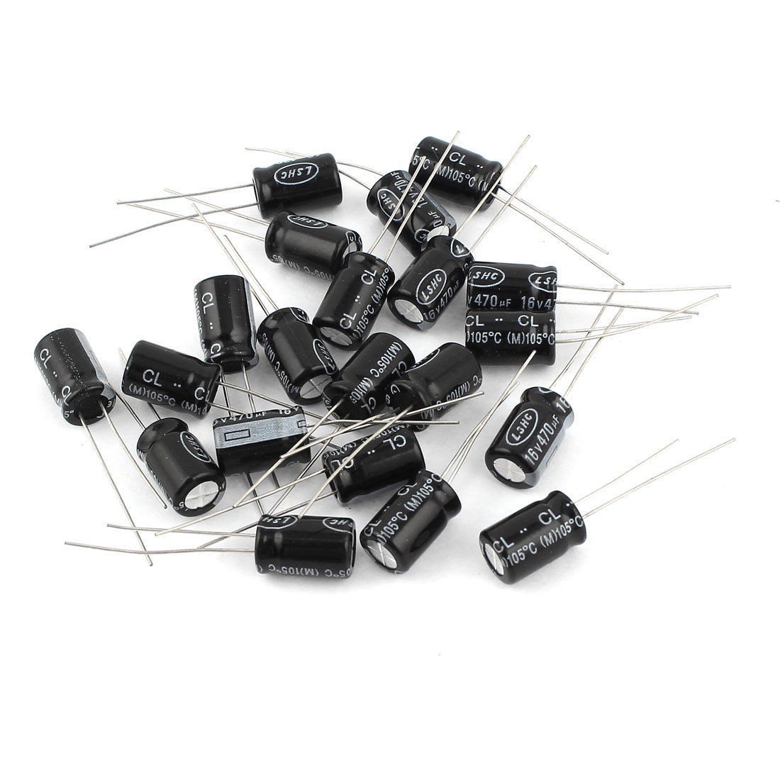20pcs 12.5mm x 8mm 3mm Lead Pitch Electrolytic Capacitors 470uF DC 16V