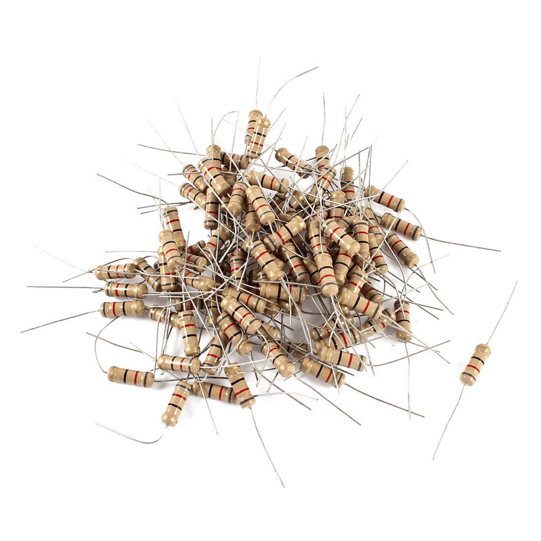 100 Pcs 2 Watt 82 Ohm Resistance Metal Oxide Film Resistor Axial Lead