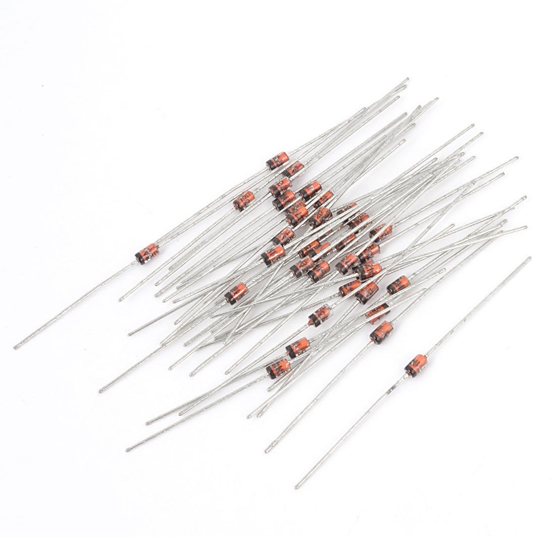 55Pcs 1N4733 5.1V 1W Glass Sealed Case Axial Leads Zener Diodes