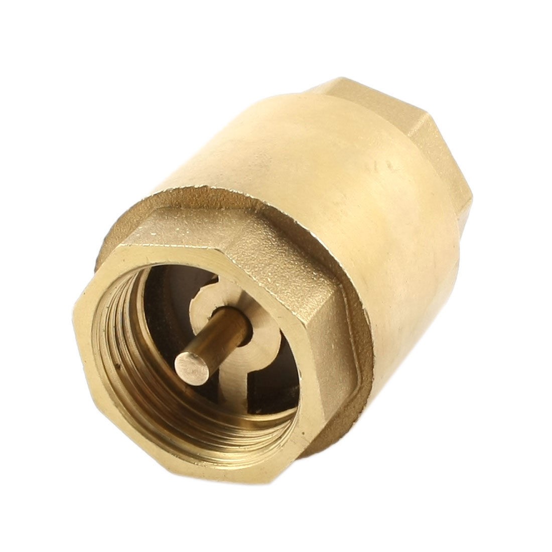 3/4PT 26mm Female Threaded Vertical Type Gold Tone Spring Check Valve