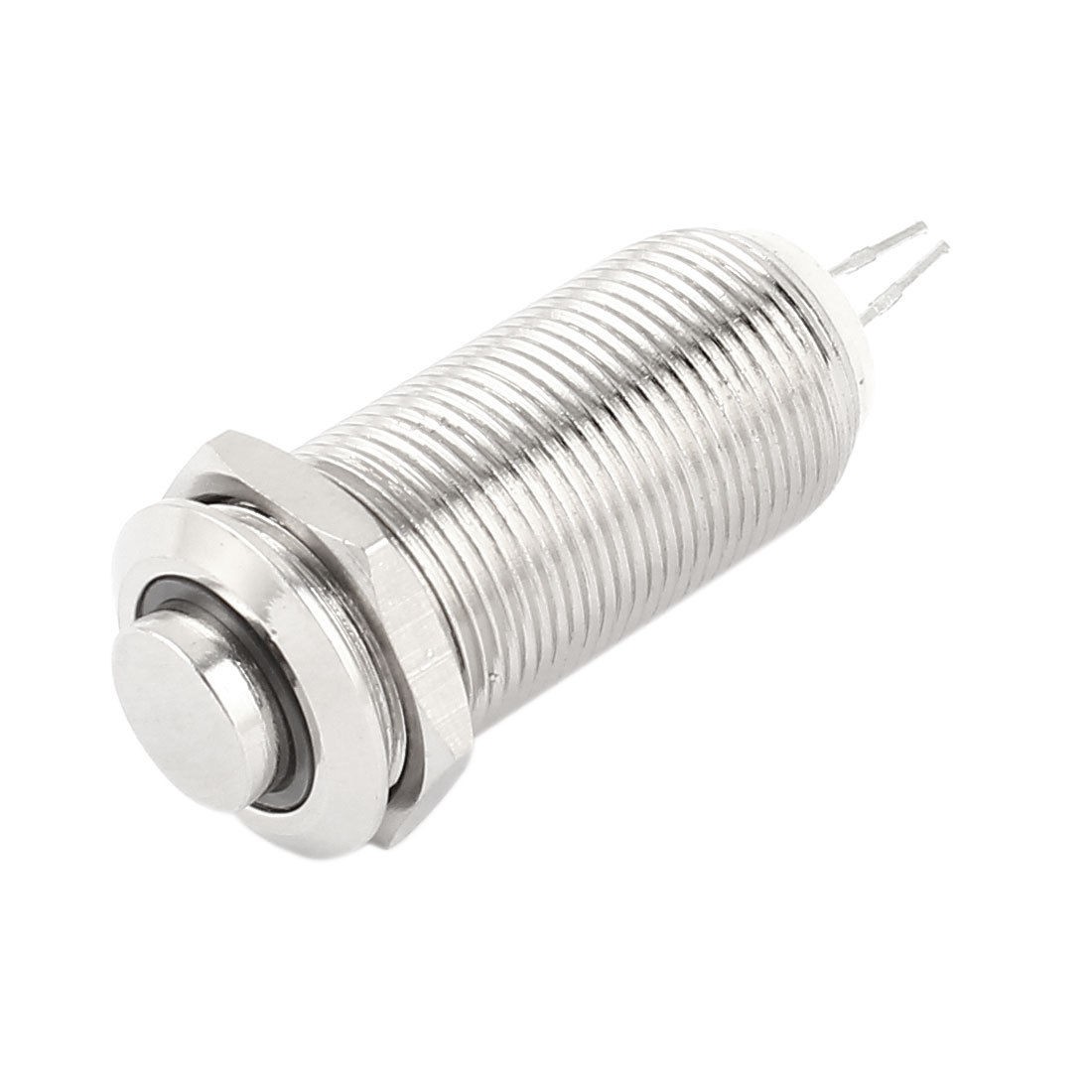DC 3V Red Angel Eye LED Light SPST 12mm Thread Locking Metal Pushbutton Switch