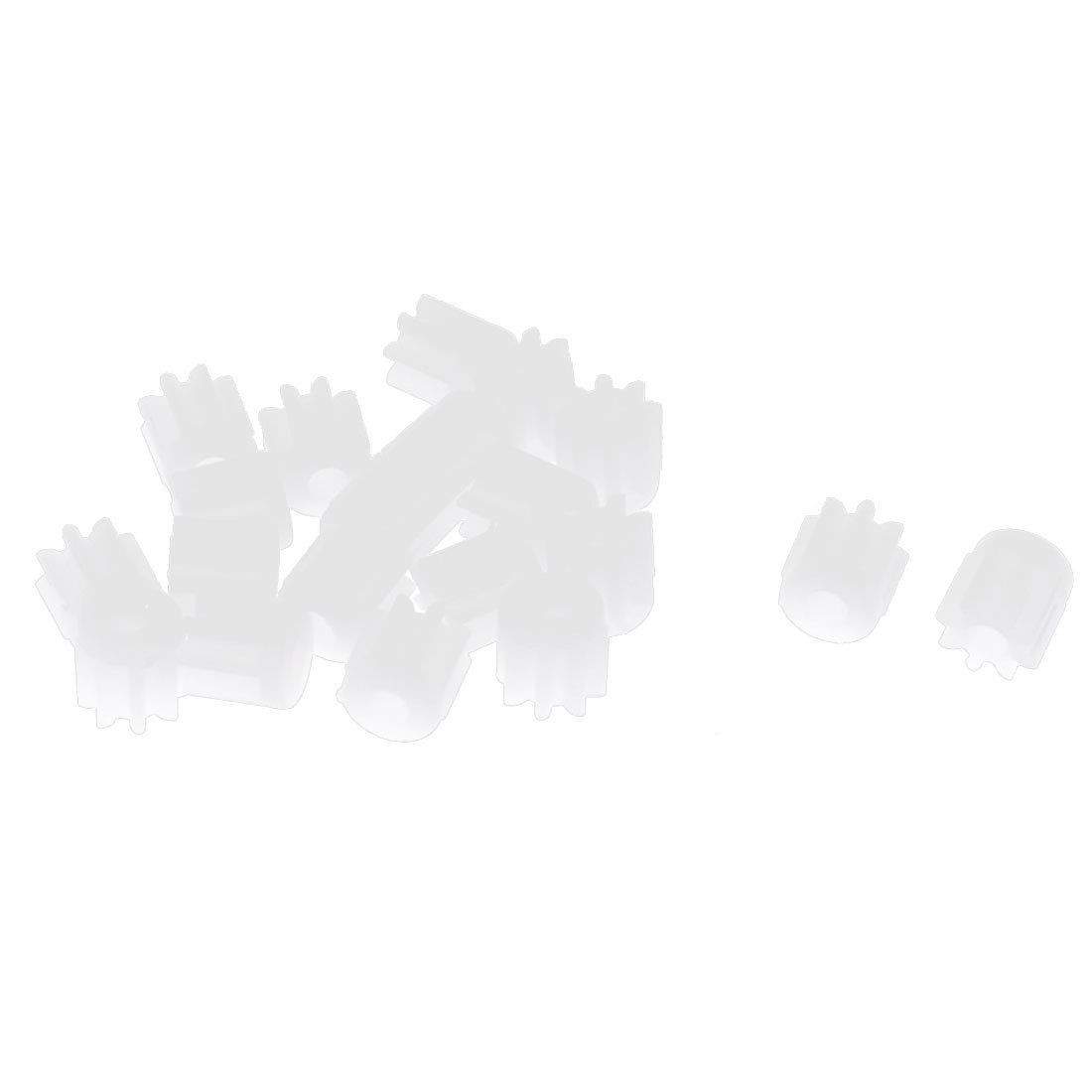 20 Pcs 5mmx2mm 8 Teeth Plastic Gear for Car Model Motor Gearbox Shaft