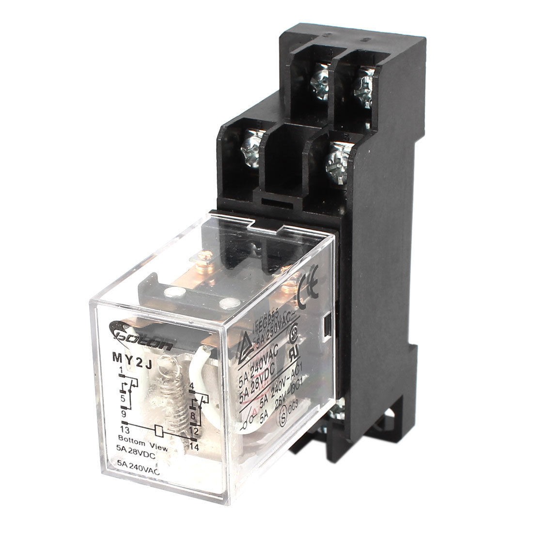 MY2J-AC110V Coil General Purpose Power Relay 8Pin 5A  AC240V DC28V w Socket