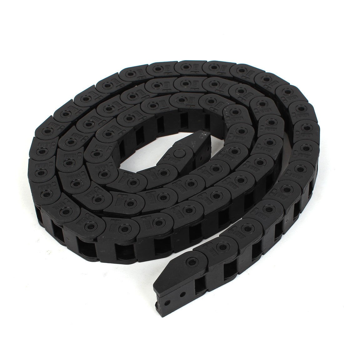 101cm R3.5cm Plastic Open 10mmx10mm Wire Cable Carrier Drag Chain Black