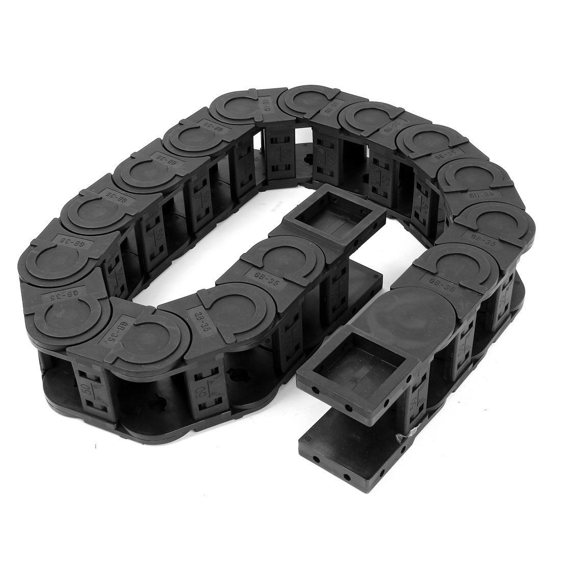 Black Plastic Drag Chain Cable Carrier 35 x 50mm for CNC Machine