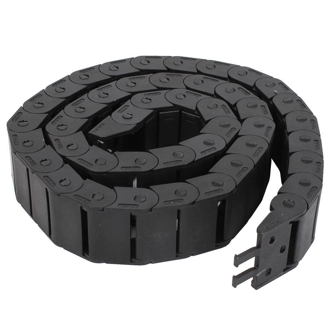 Black Plastic Drag Chain Cable Carrier 15mm x 30mm for CNC Machine