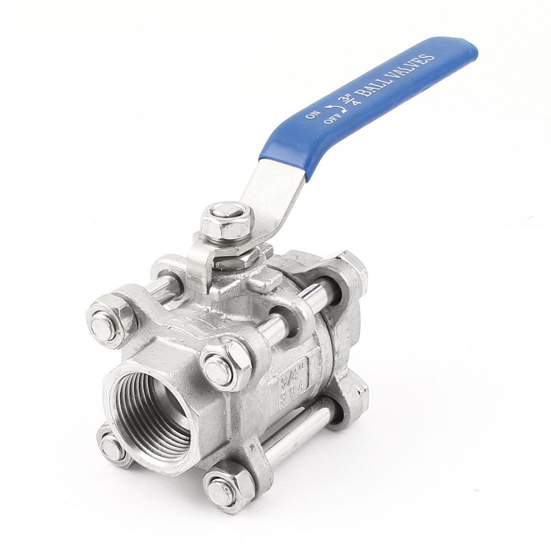 3/4PT 24mm Female 2 Way Full Port 90 Degree Rotary Three Piece Ball Valve
