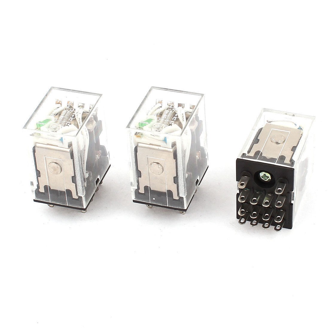 HH54PL 11Pins 3PDT DC 24V Coil Voltage Green LED Pilot Lamp Power Relay 3 Pieces