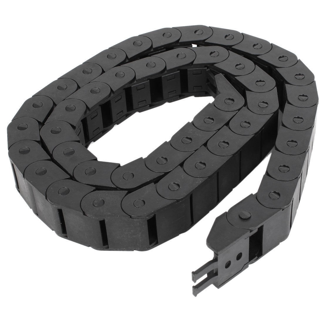 CNC Machine Black Plastic 15mmx20mm R5.5cm Cable Drag Chain 3.3Ft Long