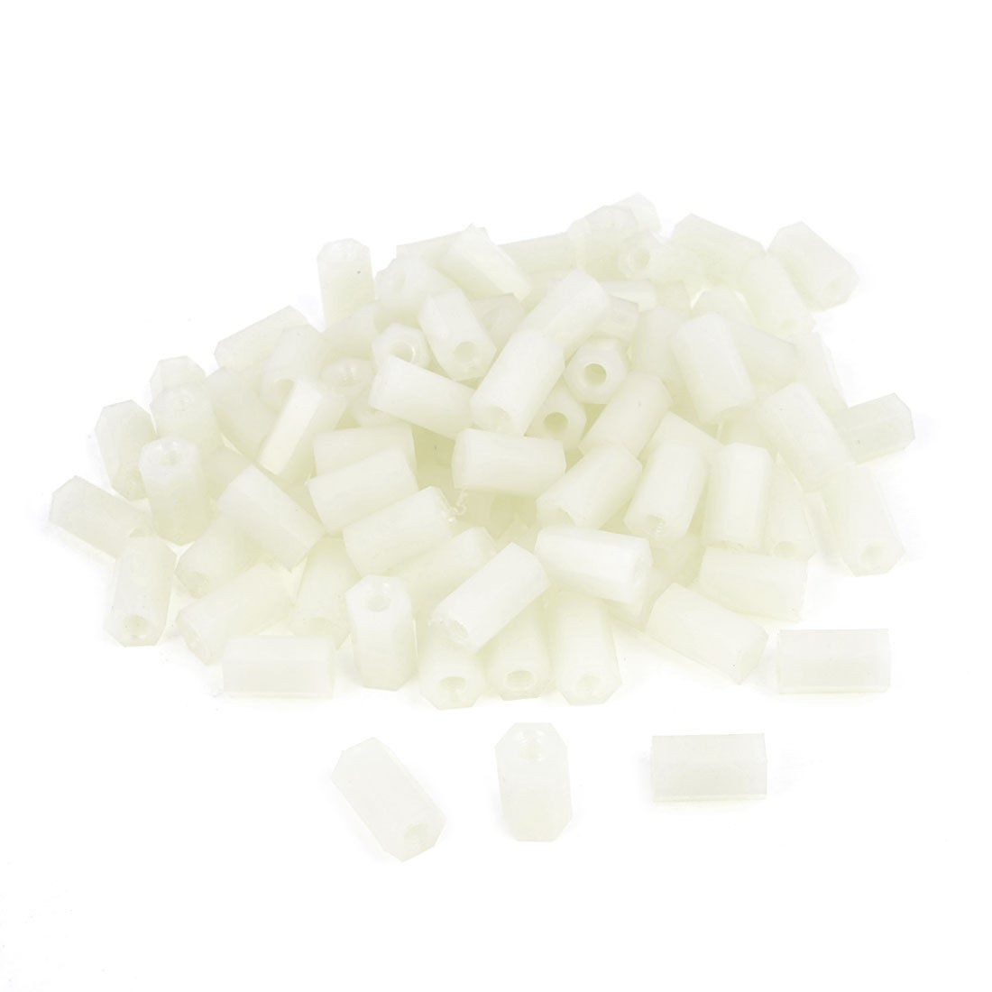 Machine Boards M3 x 10mm Nylon Hex Hexagonal Threaded Spacer Support 100 Pcs