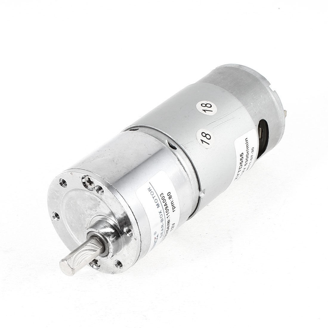 DC 12V 80RPM High Torque Permanent Magnetic Gear Box Motor