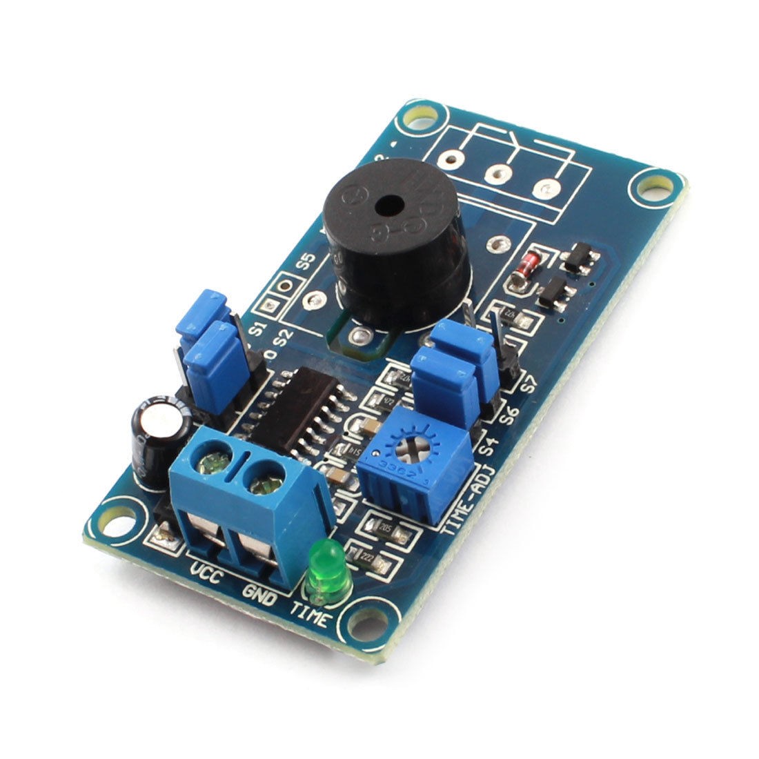 DC5V Power On Alarm Time Delay Module PCB Circuit Board w Buzzer