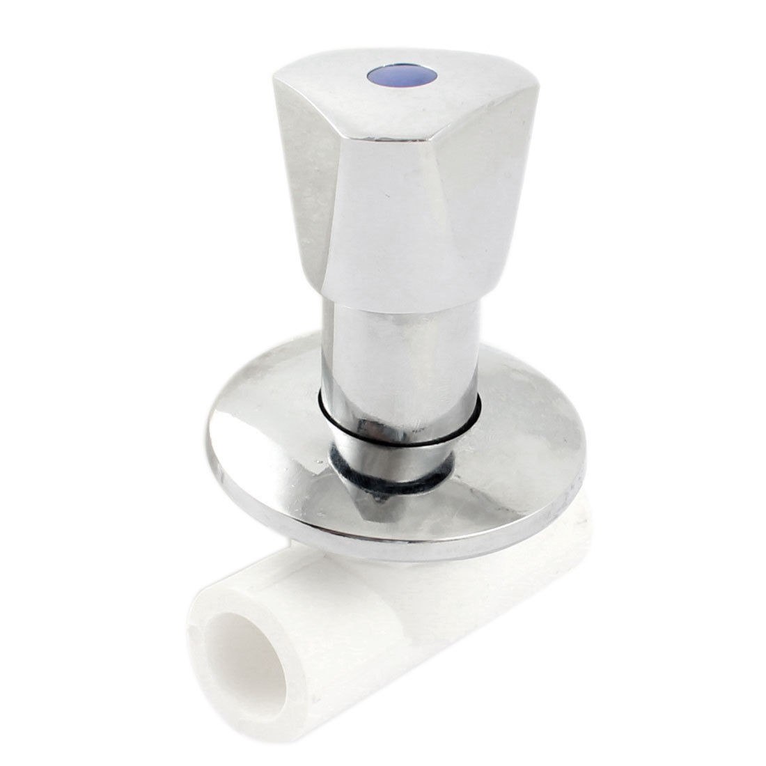 19mm to 19mm Pipe Fittings PPR Concealed Stop Valve White Silver Tone