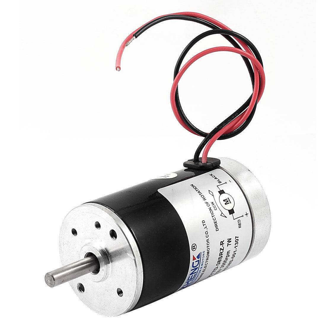 DC 12V 3000 RPM Speed 7W 5mm Dia Shaft Wired Connector Metal Electric Motor