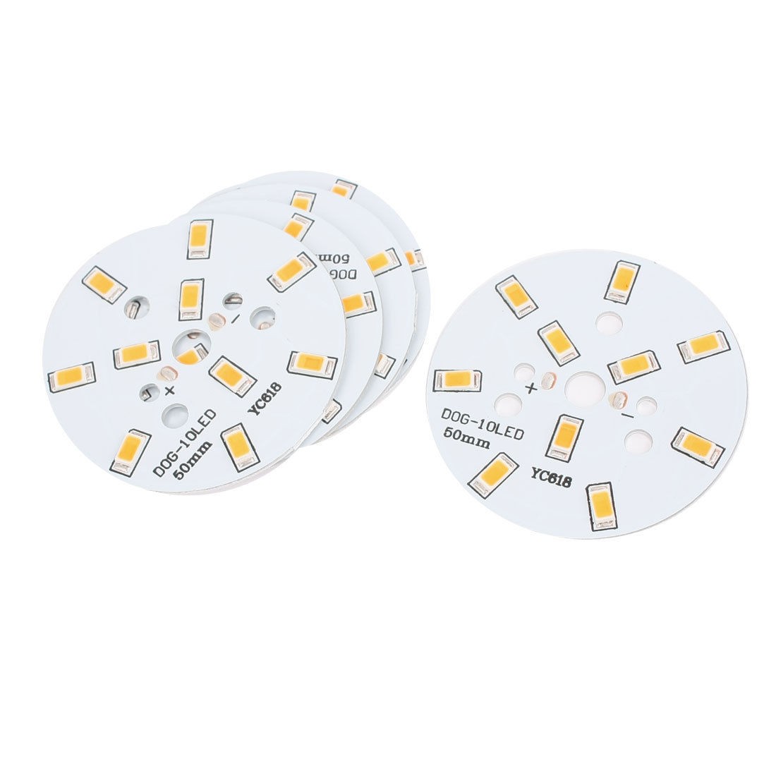 5 Pcs 5W Warm White SMD 5630 10 LED Spot Light Aluminum Base Board Heat Sink