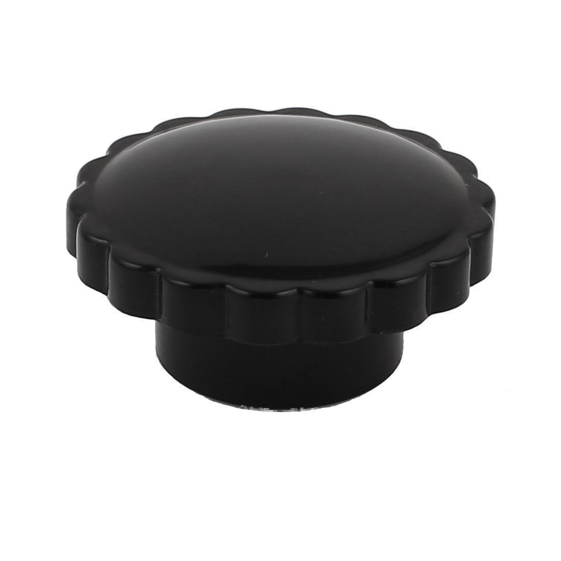 Machine Tool Replacement 12mm Threaded 50mm Star Head Plastic Knob Black