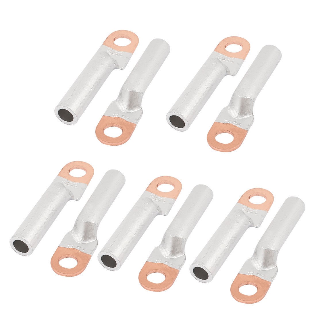 10Pcs Compression Aluminum Copper Bimetal Terminal Lug 9mm Ring for 3 AWG