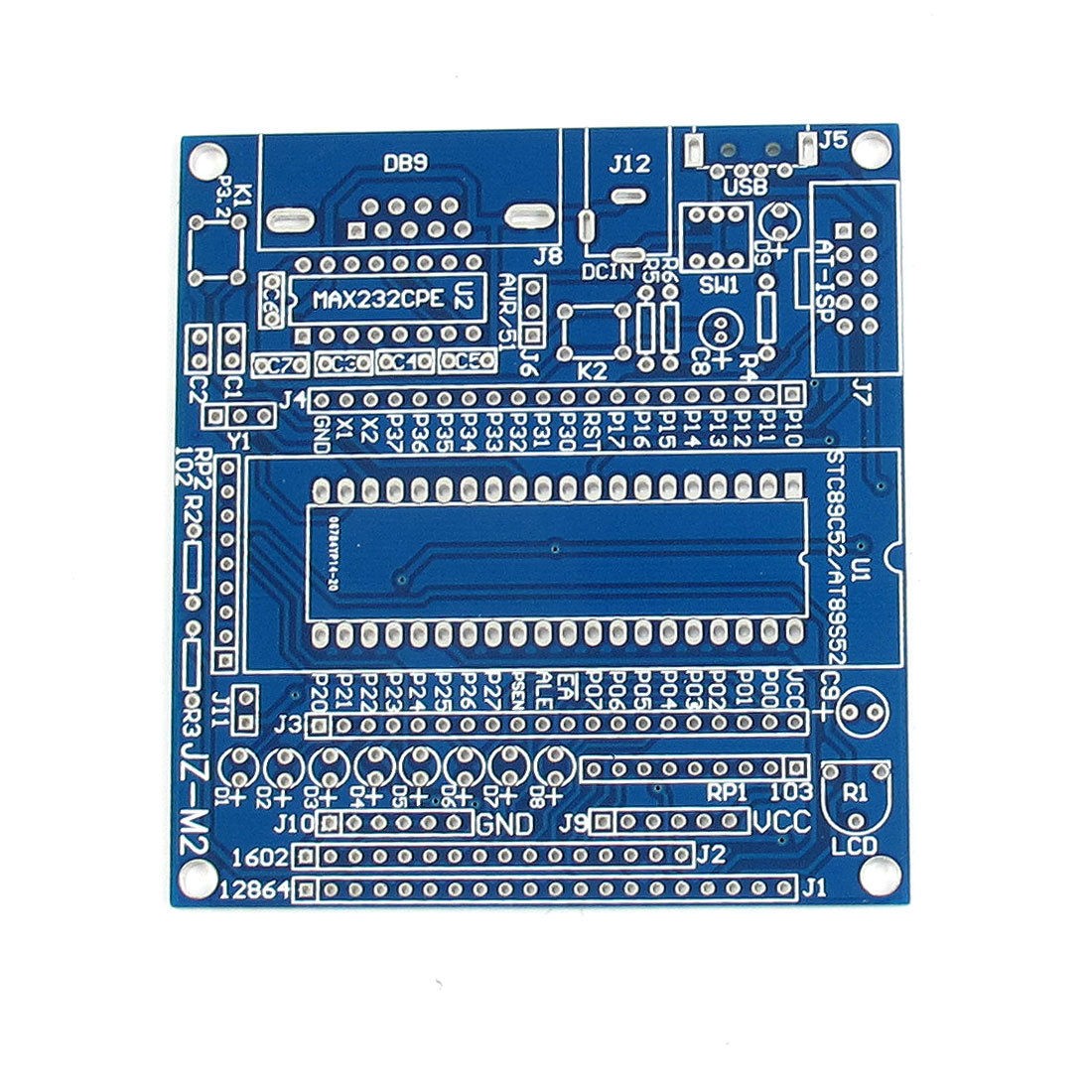 JZ-M2 82mm x 75mm AVR MCU Data Download PCB Blank Board