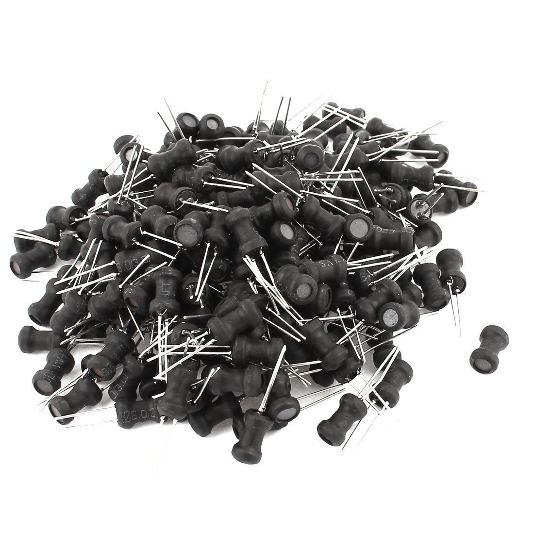 200Pcs 100uH Inductance 6x10mm 2 Pins Radial Leaded Inductors