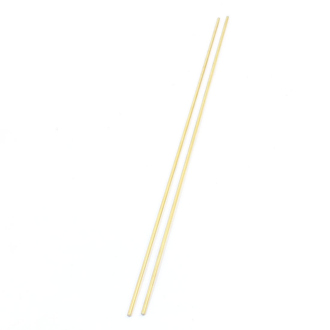 2Pcs CNC Machining Gold Tone Brass Round Bar Axles 350mm x 3mm