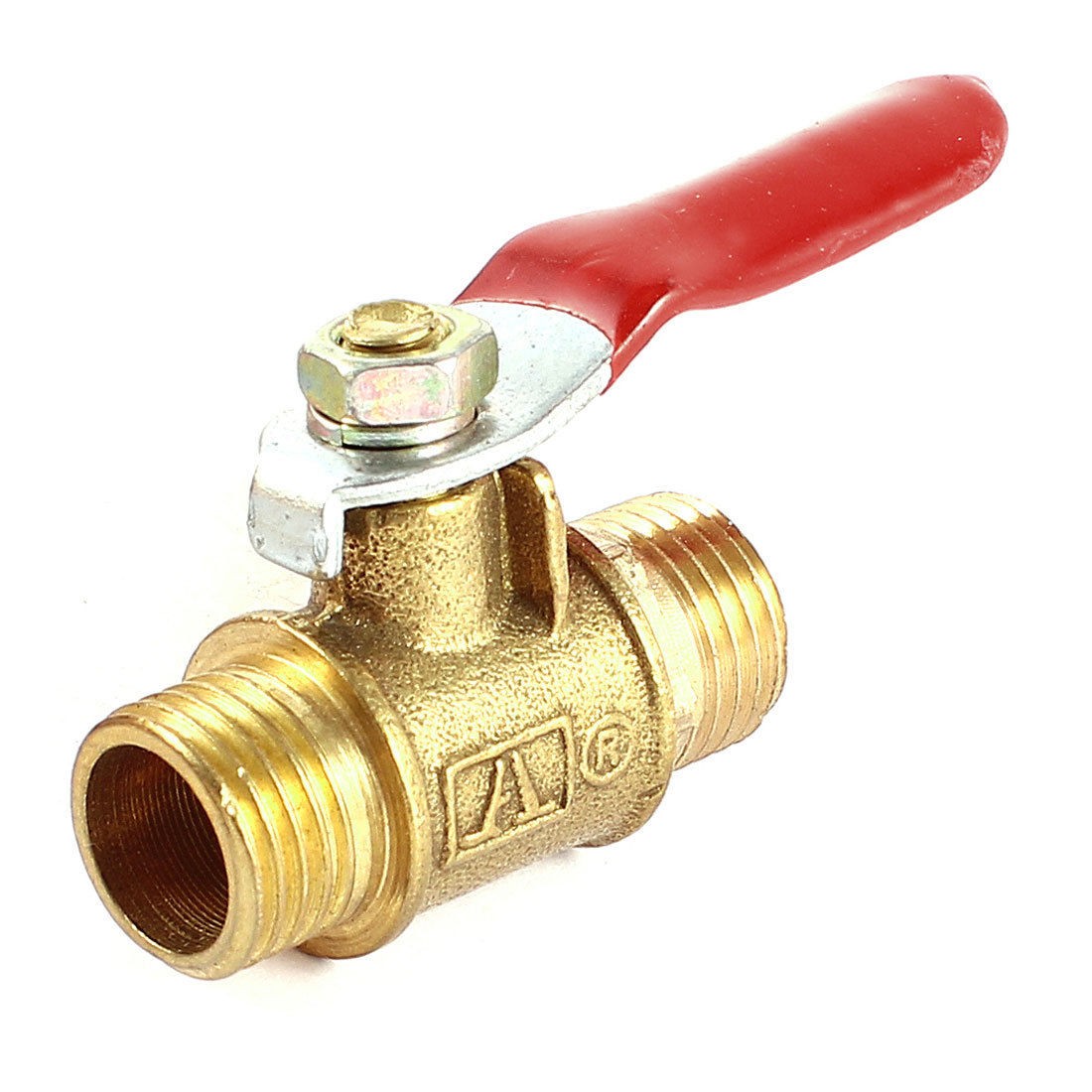 Brass 1/4PT Male Thread Connector Full Port Shut Off Ball Valve