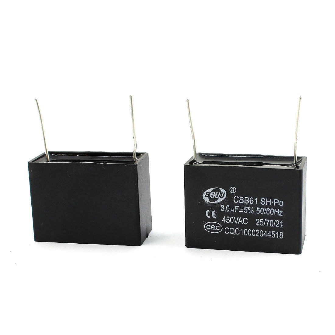 2Pcs AC 450V 3uF 5% 2 Pin Radial Lead Air Conditioner Motor Running Capacitor