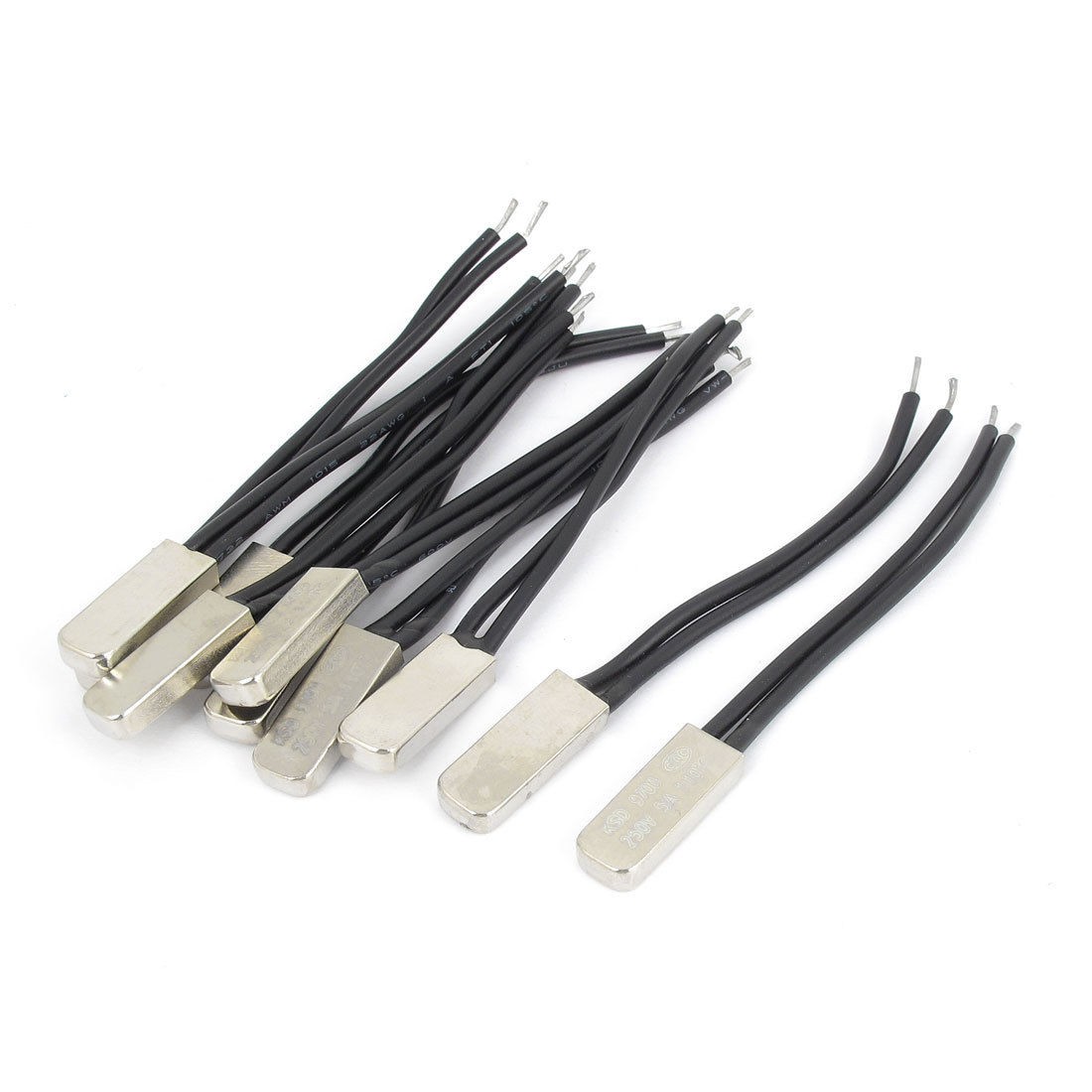 250V 5A Bimetal Thermostat Temperature Sensor Control Switch 10PCS
