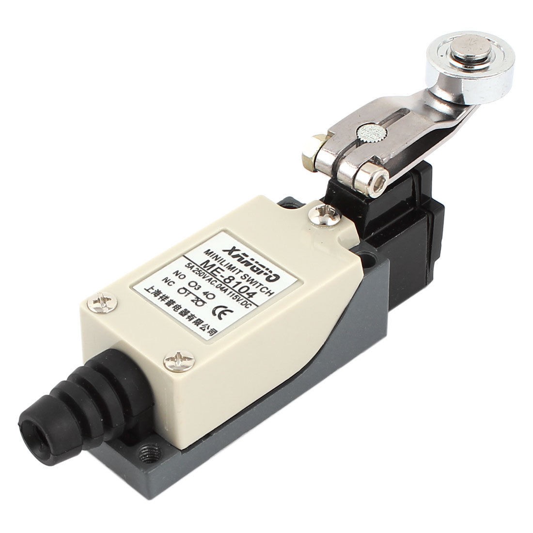DC 115V 0.4A AC 250V 5A NO NC SPDT Momentary Rotatable Metal Roller Limit Switch