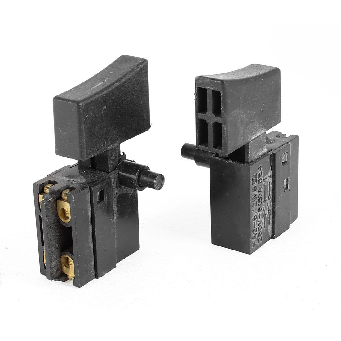 2 Pcs AC250V 6A DPST Locked Trigger Switch FA2-6/2W5 for Dragon Electric Hammer