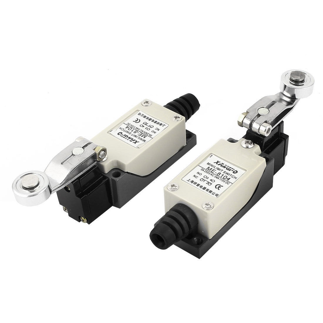 ME-8104 DC 115V 0.4A AC 250V 5A NO NC Momentary Rotary Roller Limit Switch 2 Pcs