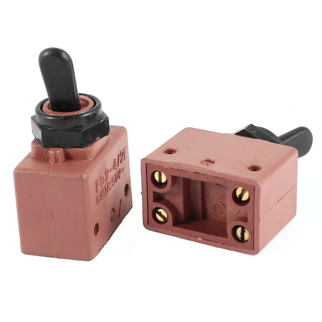 2 Pcs Electric FD2-4/2F AC 250V 6A DPST NO 2 Positions ON/OFF Toggle Switch