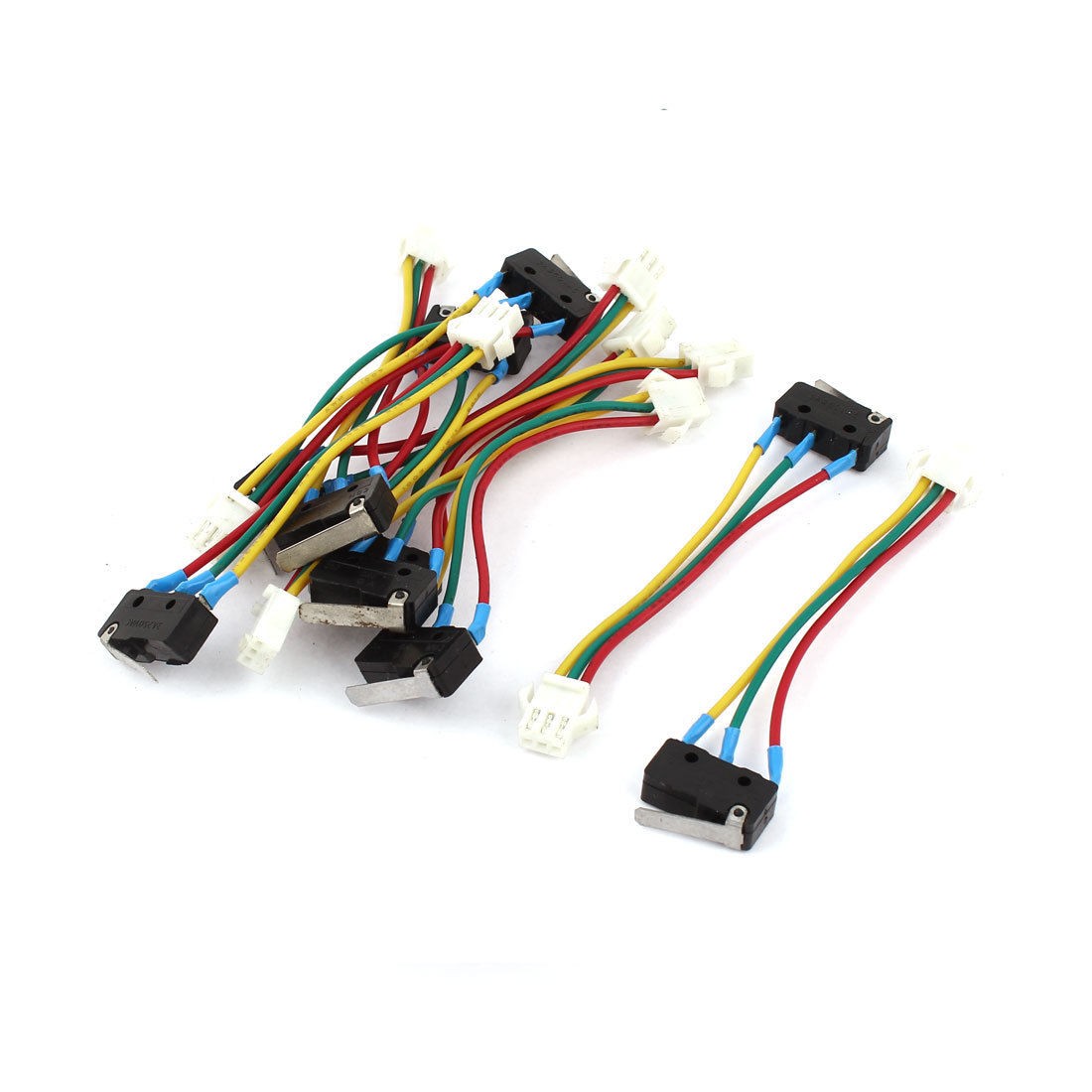 10 x Female 3Pins 1NO 1NC Momentary Short Hinge Lever Wired Micro Limit Switch