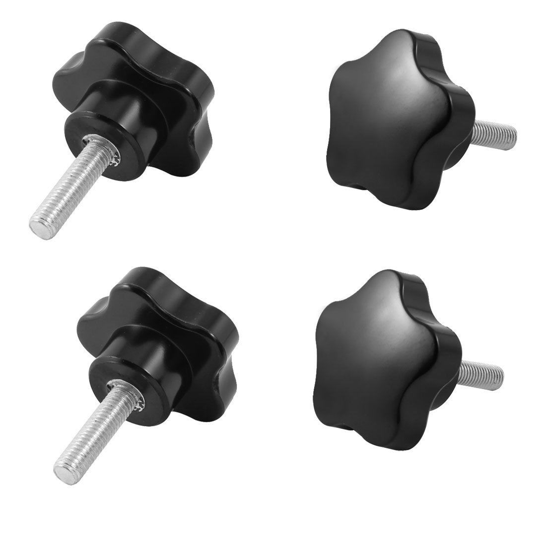 Replacement M8 x 30mm Star Shape Clamping Knob Grip 45mm Diameter 4pcs