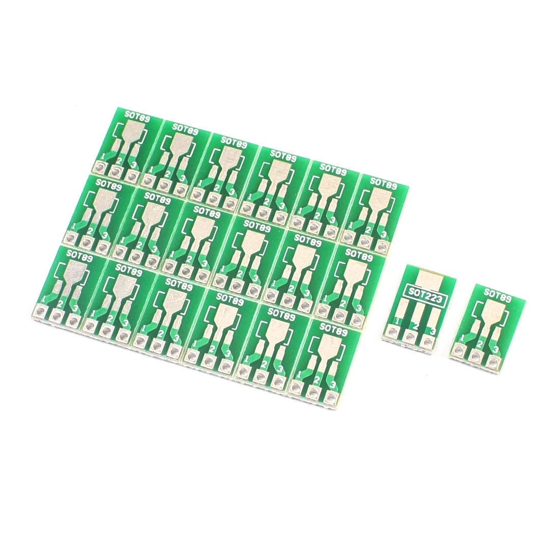 20 Pcs SOT89 SOT223 to SIP3 DIP3 Transistor IC PCB Board Plate Adapter