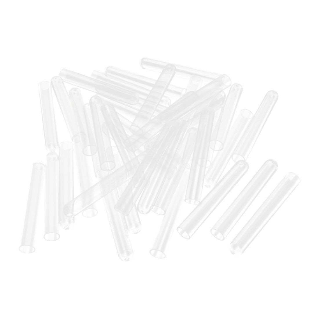 50 Pcs Clear Polypropylene Coverless Rimless Test Tube 15mmx100mm